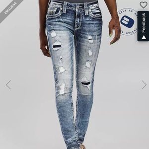 Peacoat mid-rise skinny stretch jean